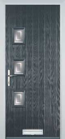 3 Square (off set) Enfield Timber Solid Core Door in Anthracite Grey