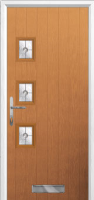 3 Square (off set) Finesse Timber Solid Core Door in Oak