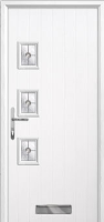 3 Square (off set) Finesse Timber Solid Core Door in White