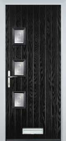 3 Square (off set) Staxton Timber Solid Core Door in Black