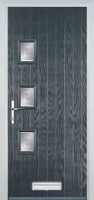 3 Square (off set) Staxton Timber Solid Core Door in Anthracite Grey