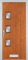 3 Square (off set) Staxton Timber Solid Core Door in Oak