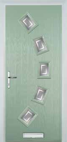 5 Square Curved Enfield Timber Solid Core Door in Chartwell Green