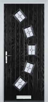 5 Square Curved Finesse Timber Solid Core Door in Black