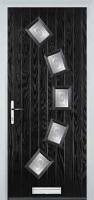 5 Square Curved Staxton Timber Solid Core Door in Black