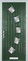 5 Square Curved Staxton Timber Solid Core Door in Green