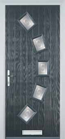 5 Square Curved Staxton Timber Solid Core Door in Anthracite Grey