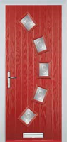 5 Square Curved Staxton Timber Solid Core Door in Red