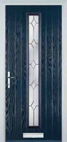 Cottage Long (centre) Classic Timber Solid Core Door in Dark Blue