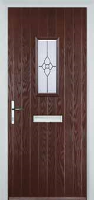 1 Square Finesse Timber Solid Core Door in Darkwood