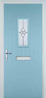1 Square Finesse Timber Solid Core Door in Duck Egg Blue