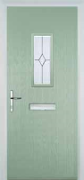 1 Square Classic Timber Solid Core Door in Chartwell Green