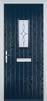 1 Square Flair Timber Solid Core Door in Dark Blue