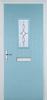 1 Square Flair Timber Solid Core Door in Duck Egg Blue
