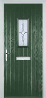 1 Square Flair Timber Solid Core Door in Green