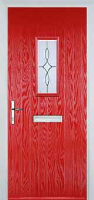1 Square Flair Timber Solid Core Door in Poppy Red