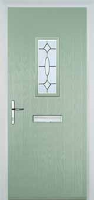 1 Square Clarity Timber Solid Core Door in Chartwell Green