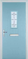 1 Square Clarity Timber Solid Core Door in Duck Egg Blue