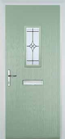 1 Square Elegance Timber Solid Core Door in Chartwell Green