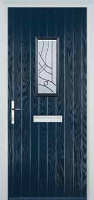 1 Square Abstract Timber Solid Core Door in Dark Blue