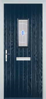 1 Square Murano Timber Solid Core Door in Dark Blue