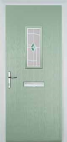 1 Square Murano Timber Solid Core Door in Chartwell Green