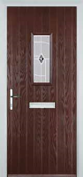 1 Square Murano Timber Solid Core Door in Darkwood