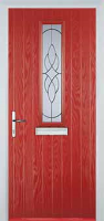 Mid Square (centre) Elegance Timber Solid Core Door in Red