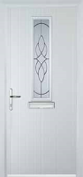 Mid Square (centre) Elegance Timber Solid Core Door in White