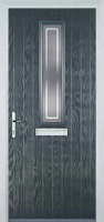 Mid Square (centre) Enfield Timber Solid Core Door in Anthracite Grey