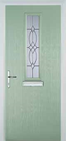 Mid Square (centre) Flair Timber Solid Core Door in Chartwell Green