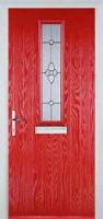 Mid Square (centre) Finesse Timber Solid Core Door in Poppy Red