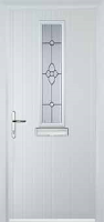 Mid Square (centre) Finesse Timber Solid Core Door in White