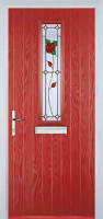 Mid Square (centre) English Rose Timber Solid Core Door in Red