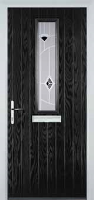 Mid Square (centre) Murano Timber Solid Core Door in Black