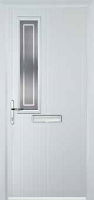 Mid Square (off set) Enfield Timber Solid Core Door in White