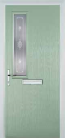 Mid Square (off set) Staxton Timber Solid Core Door in Chartwell Green