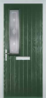 Mid Square (off set) Staxton Timber Solid Core Door in Green