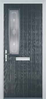 Mid Square (off set) Staxton Timber Solid Core Door in Anthracite Grey