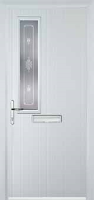 Mid Square (off set) Staxton Timber Solid Core Door in White