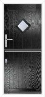 A1 Glazed Composite Stable Door in Black