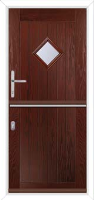A1 Glazed Composite Stable Door in Darkwood
