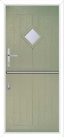 A1 Glazed Composite Stable Door in Olive