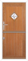 A1 Prism Composite Stable Door in Oakwood