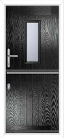 A2 Glazed Composite Stable Door in Black