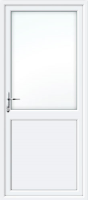 2xG Half Glazed Flat Panel UPVC Back Door