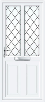 Clinton Half Panel Dual Glazed Diamond Lead UPVC Front Door