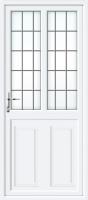 Clinton Half Panel Dual Glazed Square Lead Lead UPVC Back Door