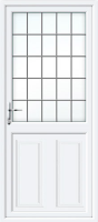 Clinton Half Panel Square Lead UPVC Back Door