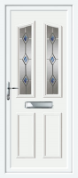 Clinton Two Blue Fusion Silver UPVC Front Door